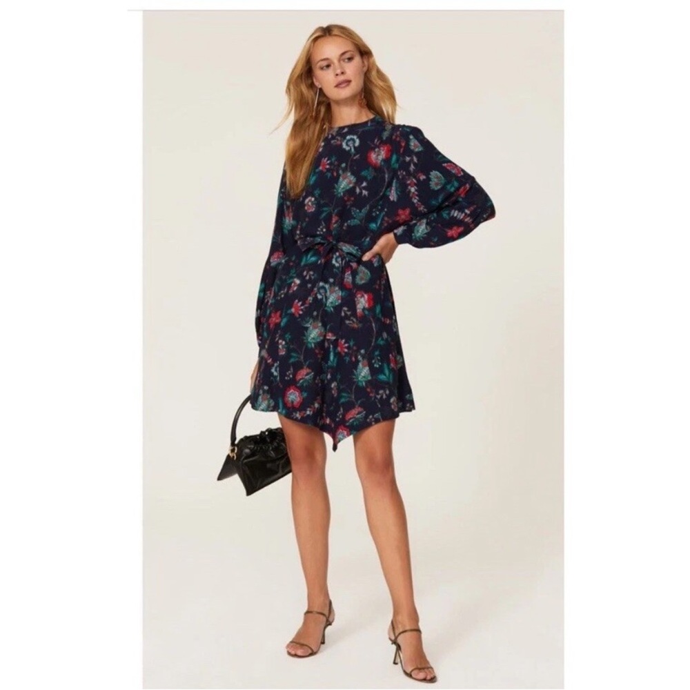 Derek Lam 10 Crosby x RTR Navy Floral Dress, US Size: 6